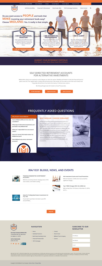Midland Trust custom website design design responsive design responsive website responsive website design ui ux website wordpress design wordpress development