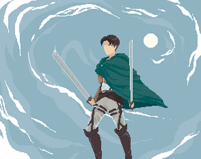 Levi Ackerman anime heichou pixelart pixelartist snk