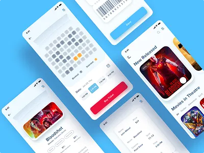 Movie Ticket Booking App android app design app design creative app design illustration ios app design minimal design mobile movie app product design ticket booking app user interface user interface design