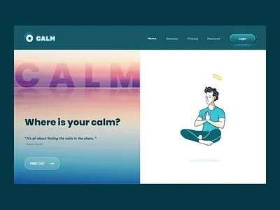 Calm Design animation calm calming clean ui landing page landing page design motion motion design ui ui ux ui design uidesign uiux ux ux ui ux design uxdesign uxui webdesign website