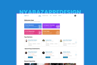 Nyabazar - Web Redesign casestudy dashboard education app educational homepagedesign landingpage mentor mentors ui ui design ux web webdesign website