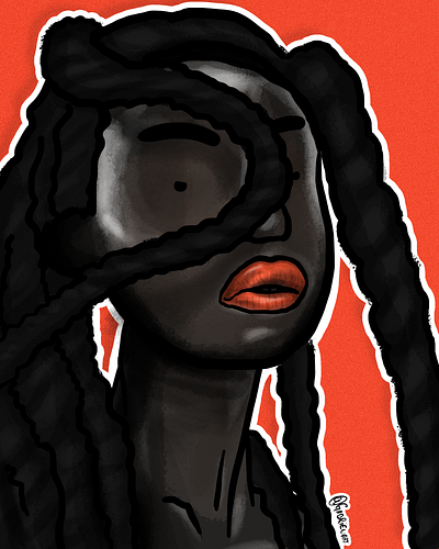 Nyaguaa afro art black art character character art character design colored colour digital digital art doodle art draw illustration