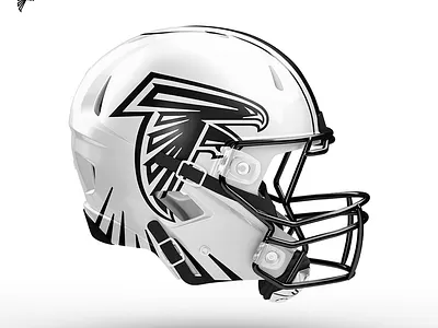Falcons Helmet Redesign black branding draw drawing falcons football graphicdesign icon illustration logo logos mascot nfl photoshop red sketch sketching sportsdesign vector
