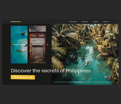 Landing Page | Daily UI #3 | Travel Webite daily ui design landingpage planner travel ui website