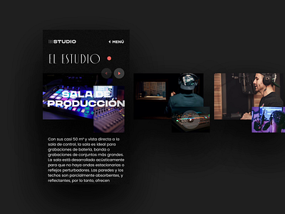 The Studio - Mobile animation branding design landing landing page music producer prototype record slider studio typography ui ui ux uidesign uiux ux web website