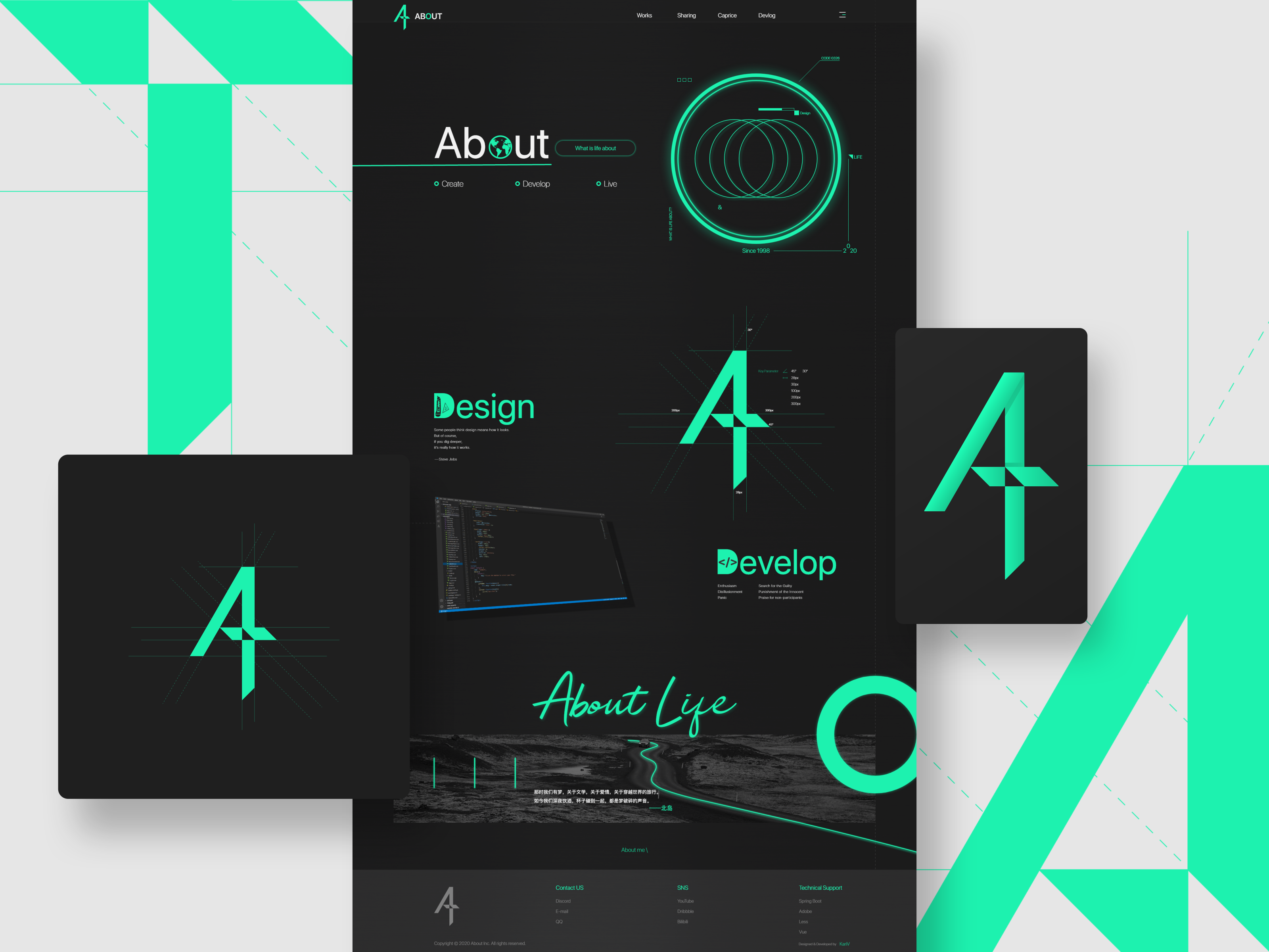 Example of Home Page For Personal Website