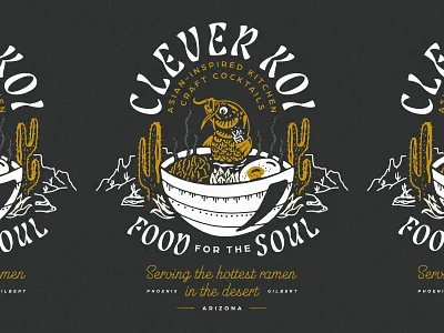 Clever Koi Shirt desert illustration koi koi fish noodles noods ramen restaurant restaurant design shirt shirtdesign