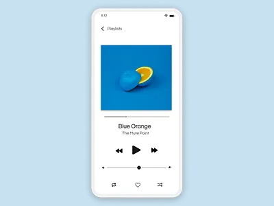 Music player UI design design mobile ui