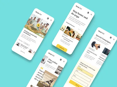 Responsive website layout branding design design google design leads minimal ui ui ux uidesigner uidesignpatterns ux vector yoga