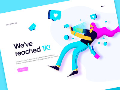 We’ve reached 1K at Instagram! 1k color colors design flat design flat illustration illustration instagram thanks ui uidesign