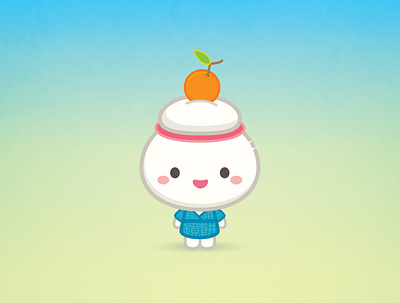 Kagami Mochi Boy adobe illustrator character design cute illustration jerrod maruyama kawaii vector