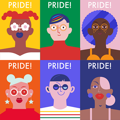 Happy Pride! diversity gay gay rights gaypride illustration lgbtq pride