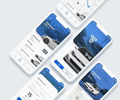 Car Rental app app car design interaction ios app minimalist mobile app rental screen design ui ux