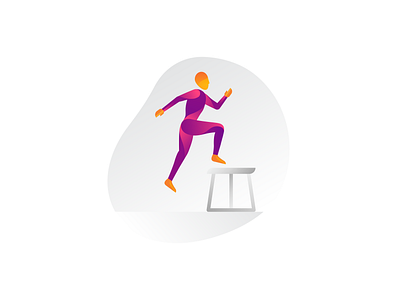 Box Jumps active body box exercise fitness form gradient gym human illo illustration inspiration jump pose study workout