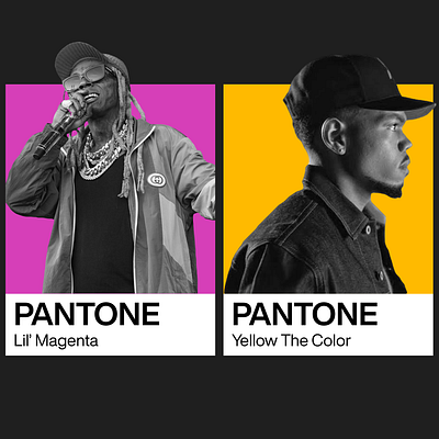 Colors as Rappers • A Series cmyk color digitalart hiphop pantone poster rap rgb