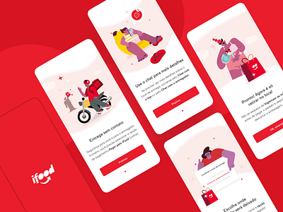 iFood App - COVID-19 - onboard covid 19 delivery app ifood mobile ui onboard pandemic ui design