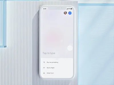 Natural AI app design app artificial intelligence beta box c4d home immersive ios iphone landing listening natural simple ux voice
