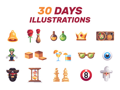 30 Days Illustrations 2d character design charactes colours daily designs daily illustration flat flat art flat design geometric shapes icons illustration illustration design logos mark simpel shapes simple