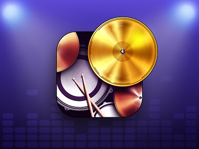 Wedrum app icon app beat drum drum plate drums gold icon metal rock