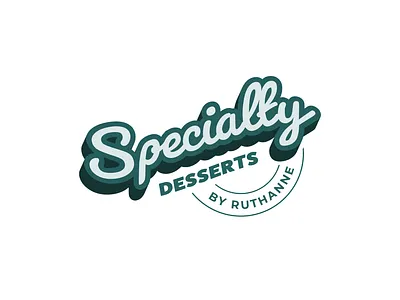Specialty Desserts Logo branding design desserts logo type type design typography vector