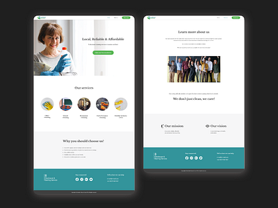 Desktop website for a professional cleaning services company brand design branding clean clean ui cleaning cleaning company cleaning service cleaning services concept creative design london london services modern design ui ui ux ux