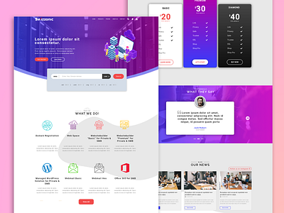 Swizzonic Landing Page design host hosting landing landing page landing page design provider ui ux web