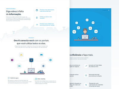 One IT - Landing page blue brasil design grid interaction interface landing design landing page moderno ribeirão preto singlepage technology ui ux