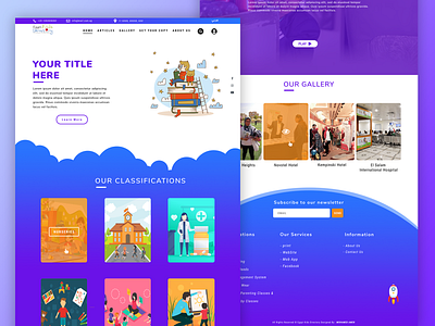 Kids Directory Landing Page child children design kids landing landing page landing page design nurseries school ui ux web