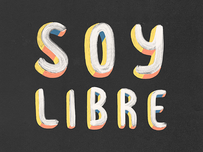 Soy Libre 3d art black clean colors digital art drawing illustration typography