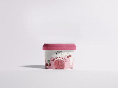 Cherry Sorbet Packaging branding cherry dessert food icecream labeldesign packagedesign packaging design photoshop pink sorbet