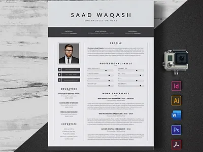 CV a4 clean cover letter creative curriculum vitae cv cv design minimal resume resume template