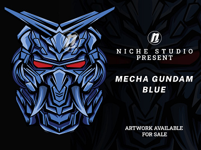 Mecha Gundam Blue action animation apparel apparel design apparel graphics authority backgrounds clothing colors comic cover cyborg geometric head gundam illustration robot sticker t shirt toy vector