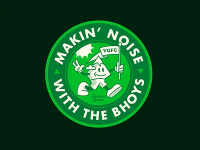 Green Mountain Bhoys football illustration soccer sticker vermont