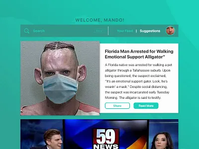 UI Challenge Day 065 - News Feed news news feed ui ui challenge ui design