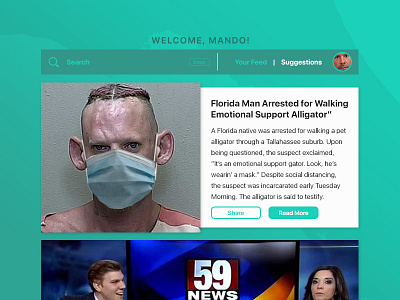 UI Challenge Day 065 - News Feed news news feed ui ui challenge ui design