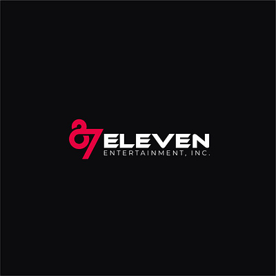 87 Eleven Logo branding design flat icon illustration logo minimal typography