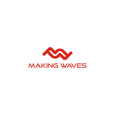 Making Wave Logo branding design flat illustration logo minimal vector