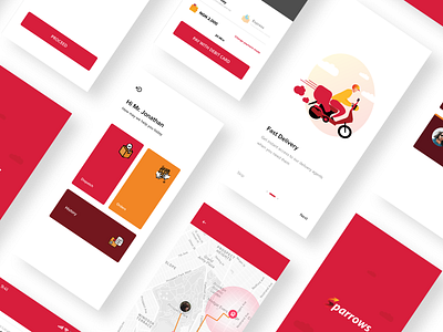 Sparrows - Logistics Application branding delivery delivery app design logistics minimal product design uidesign uiux uxdesign