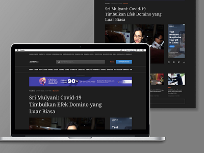 Kompas Newsreader Dark Mode dark mode ui ux web