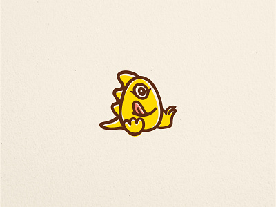 little monster logo animal logo cartoon logo cute logo design graphic design illustration little monster logo logo design monster