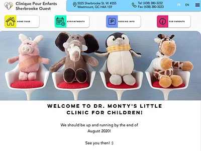 Pediatric Clinic Landing Page design illustration web