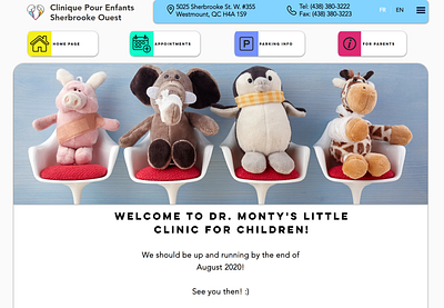 Pediatric Clinic Landing Page design illustration web