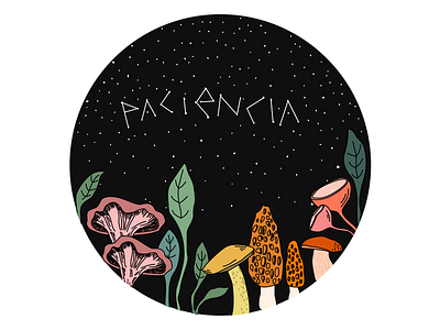 Paciencia fungi ilustración