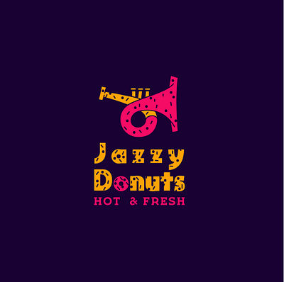 Jazzy Donuts bakery bakery logo coffee coffee shop donut day donut shop donuts jazz logo logo design logodesign music