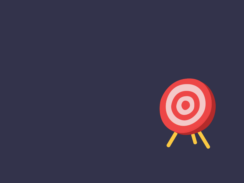 Arrow Hitting a Target 2danimation aftereffects animation illustraion