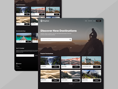 Travel Destination Website branding design travel ui ux webdesign website