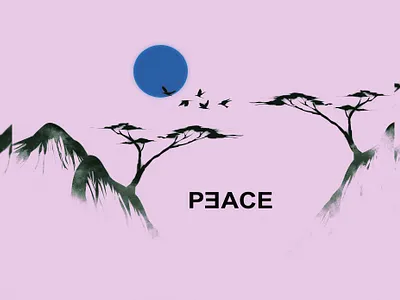 PEACE art branding creative design flat illustration illustrator logo logodesign minimal typography vector