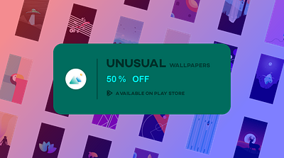 Unusual Wallpapers app for Android android colorful design icon illustration logo ui ux vector