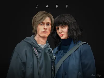 Dark Netfix adobe photoshop digitalart jonas netflix wacom bamboo