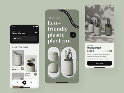 Eco plant pots mobile app android android app android app design app app design application design ios mobile mobile app mobile app design ui ux